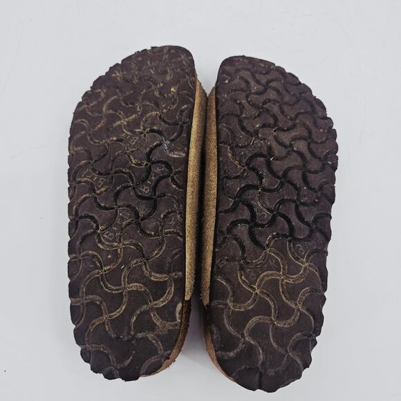 Birkenstock Arizona Soft Footbed Slide Suede Leather Sandal Taupe Women's 9 - Picture 6 of 9